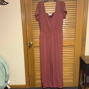 Rust Red Short Jumpsuit